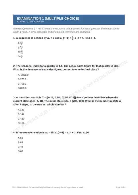 Questions preview