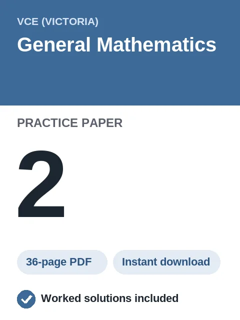 VCE General Mathematics Practice Paper 2