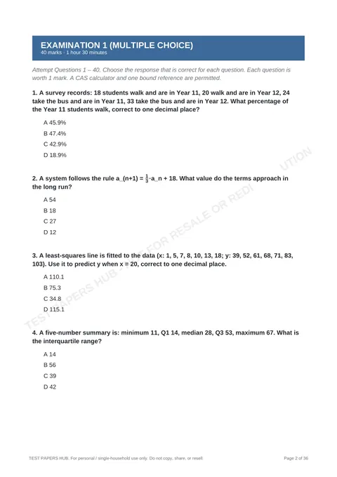 Questions preview