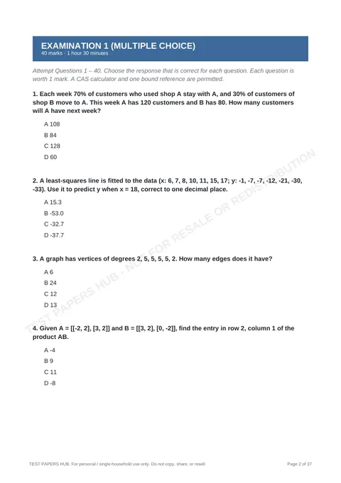 Questions preview