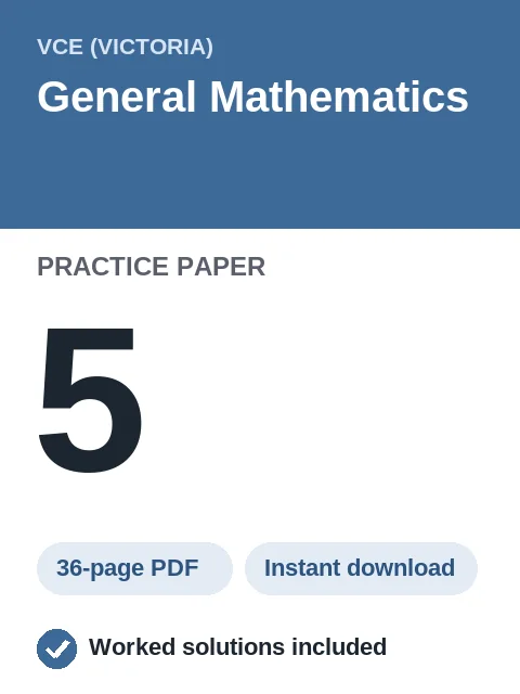 VCE General Mathematics Practice Paper 5