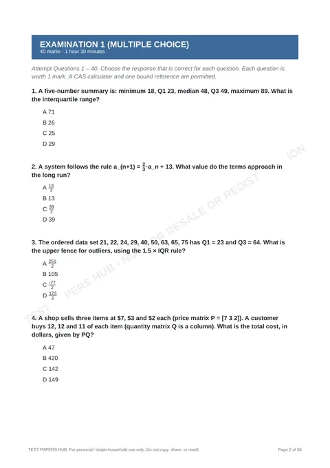 Questions preview