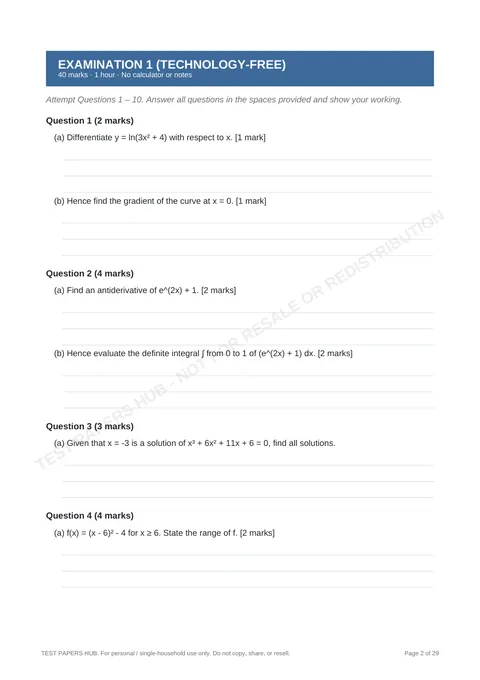 Questions preview