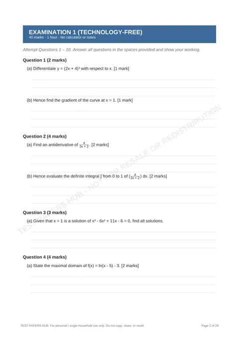 Questions preview