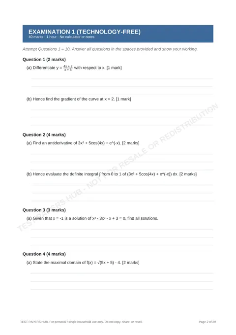 Questions preview