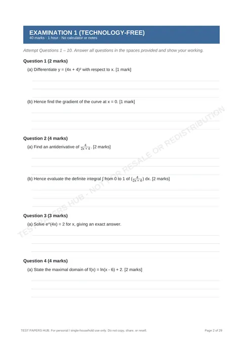 Questions preview