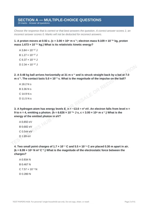 Questions preview