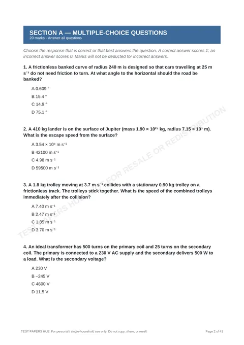 Questions preview