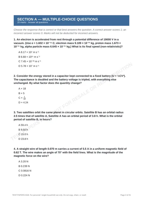 Questions preview