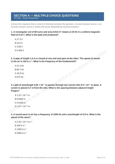 Questions preview