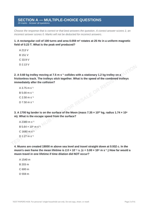 Questions preview