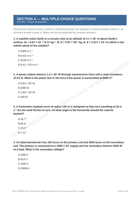 Questions preview