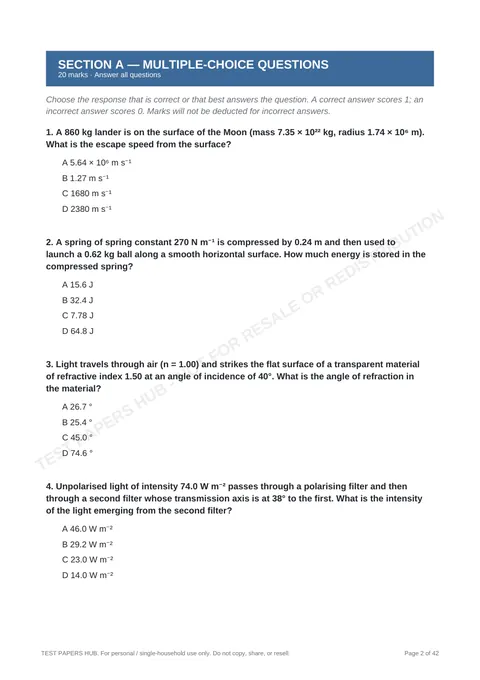 Questions preview