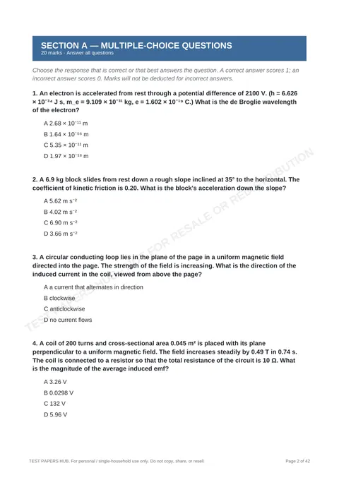 Questions preview